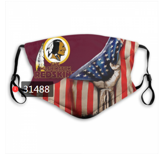 NFL 2020 Washington Redskins98 Dust mask with filter->nfl dust mask->Sports Accessory